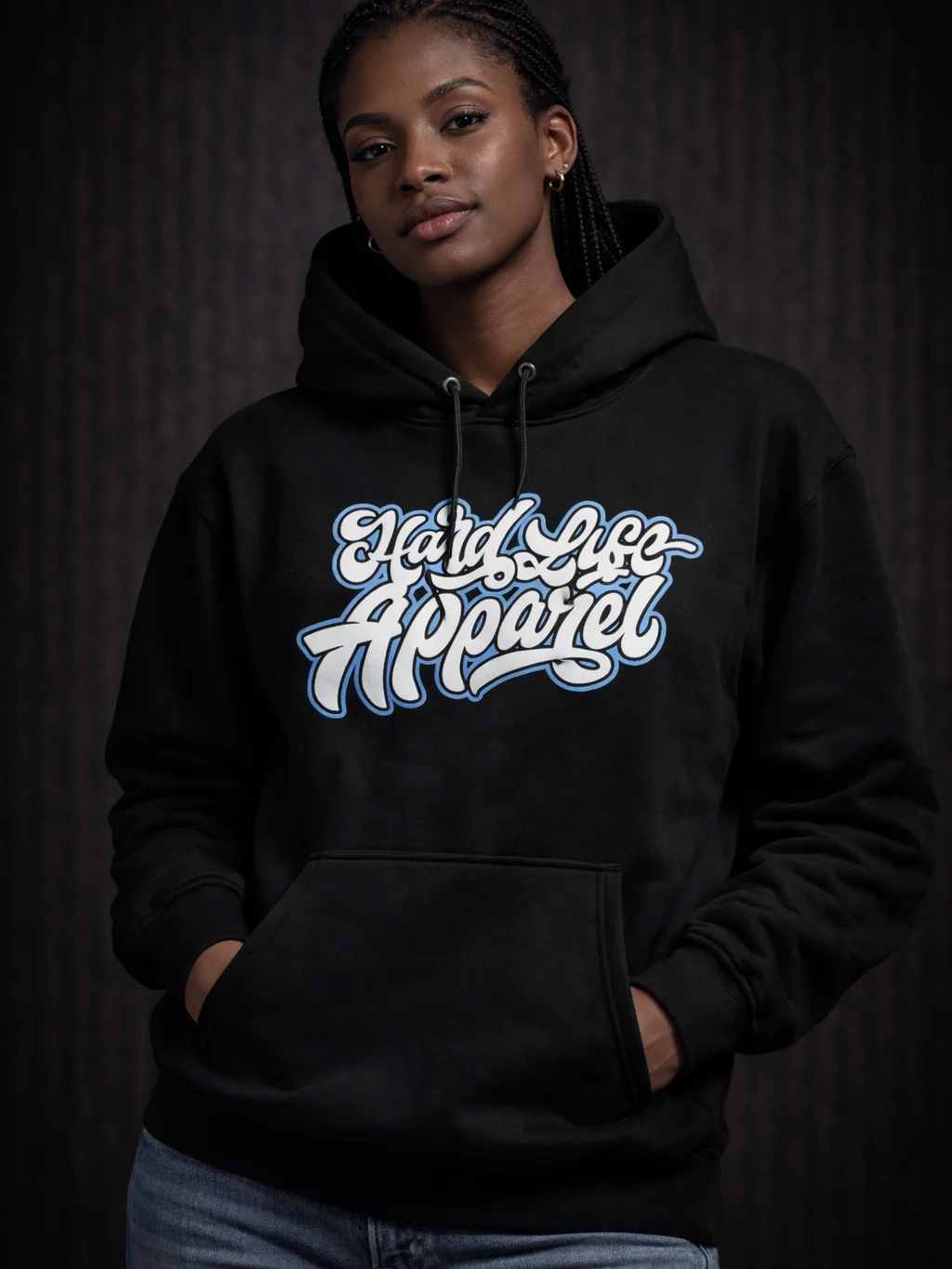 Blue Graffiti - Black Hoodie product image (2)