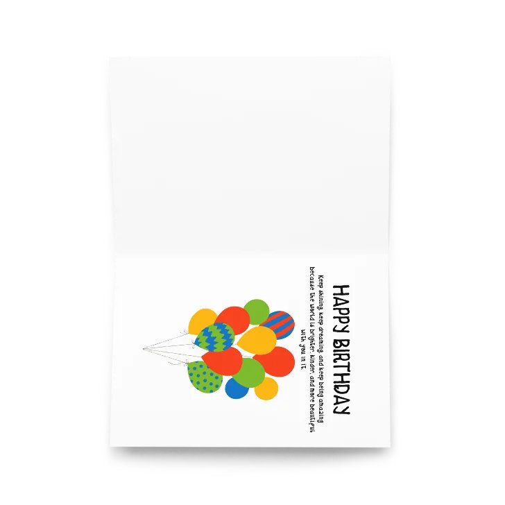 Happy Birthday (Autism Awareness) Birthday Card 5" x 7" product image (3)