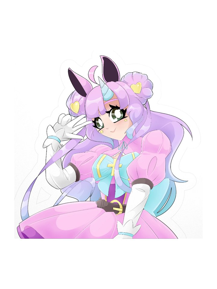 Pastel Unicorn Anime Kiss Cut Sticker product image (3)