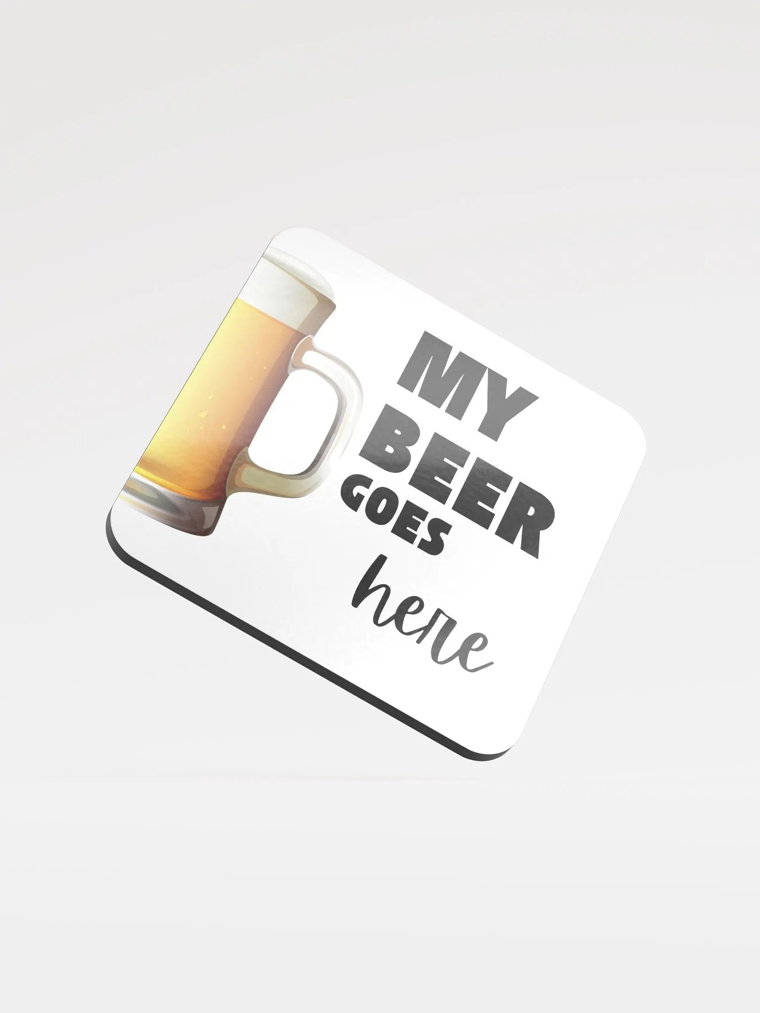 My Beer Goes Here Cork Coaster product image (1)