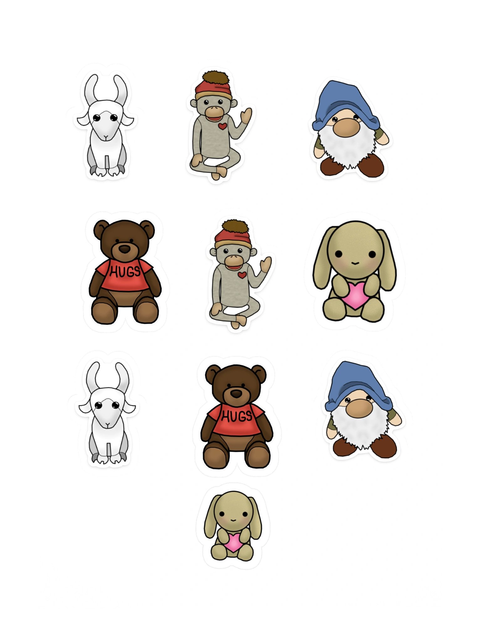 Whimsical Character Sticker Sheet Set product image (3)