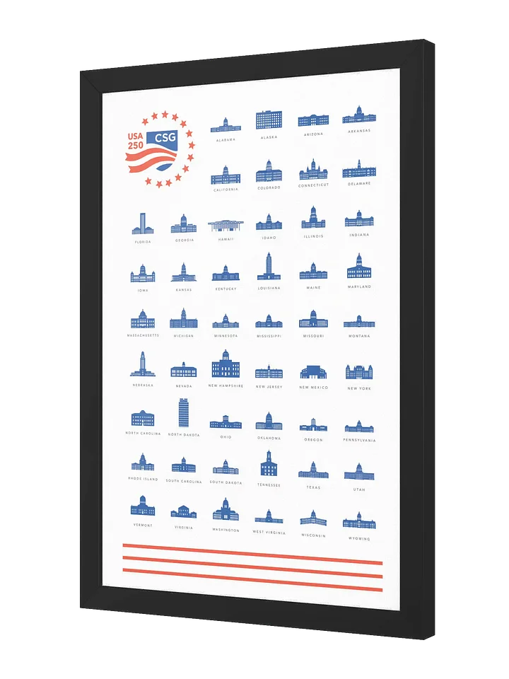 State Capitols — Framed Print product image (2)