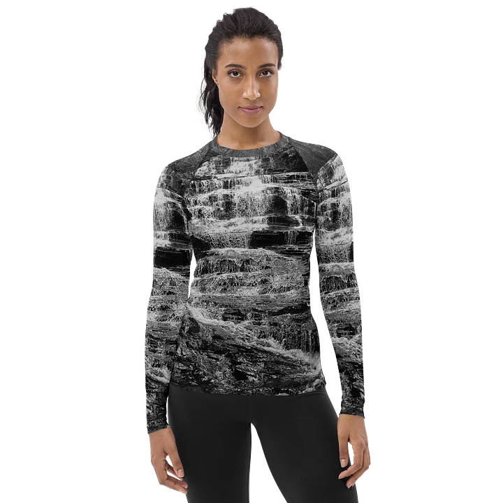 Cascades In Black Women's Rash Guard product image (1)