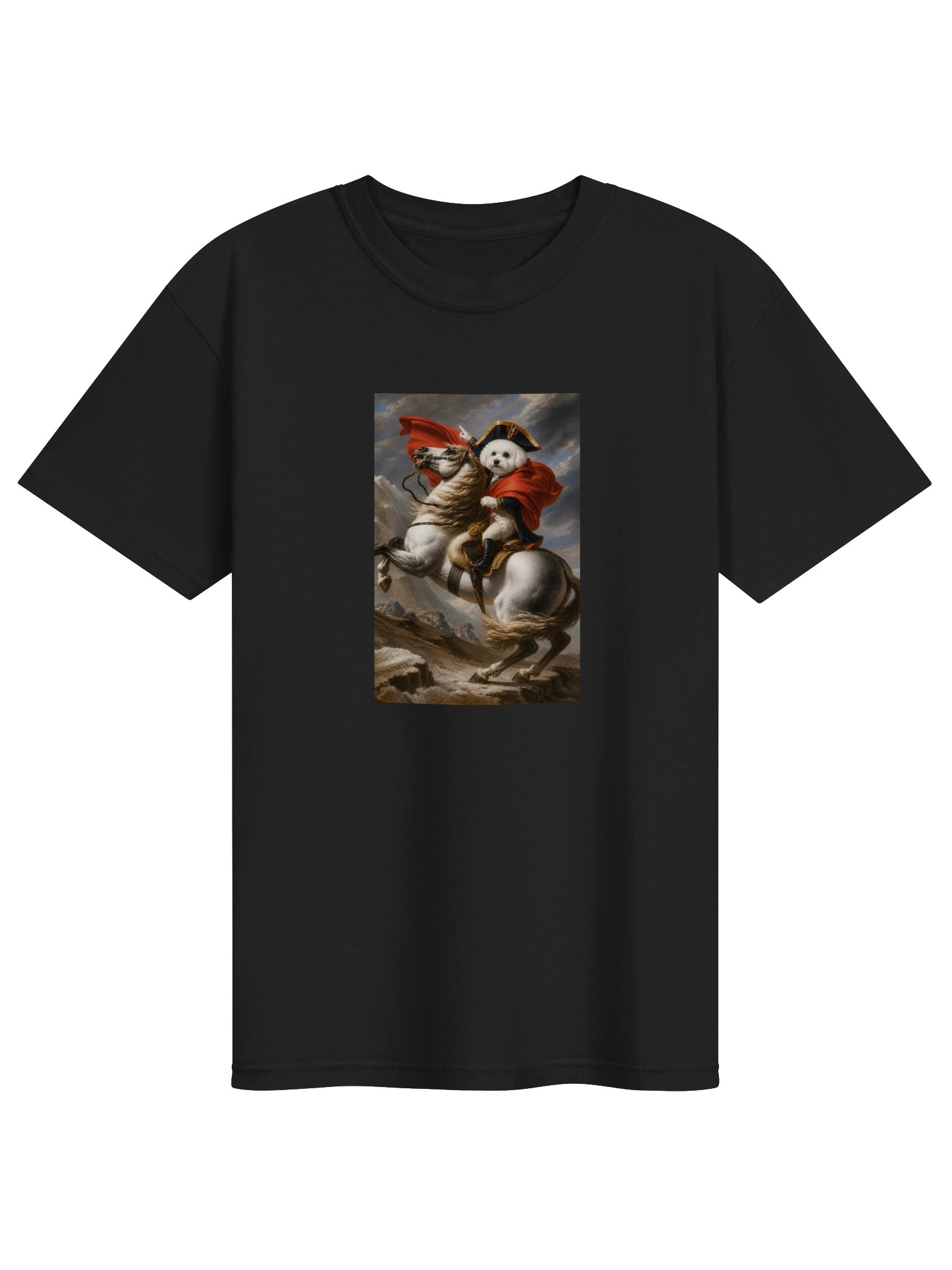 Bichon Napoleon Crossing the Alps T-Shirt product image (1)