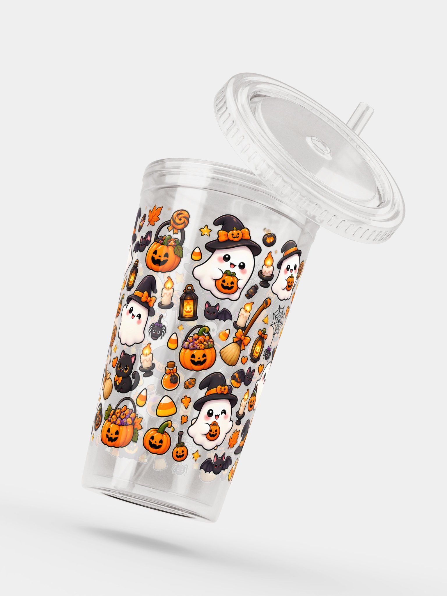 Spooky Halloween Clear Dual Wall Tumbler 16 Oz (473 ml) product image (5)