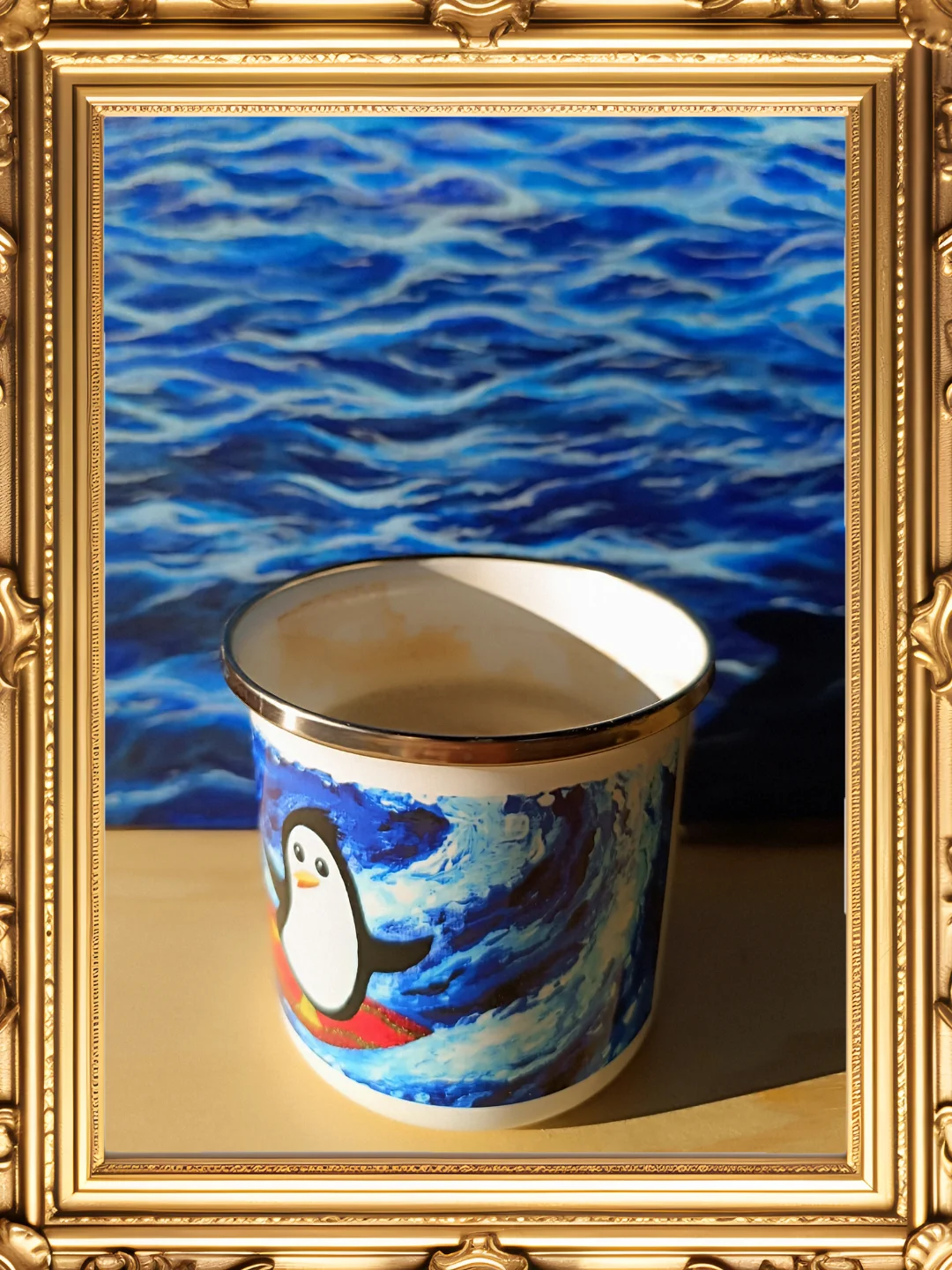 Surfing Penguin Enamel Mug product image (10)