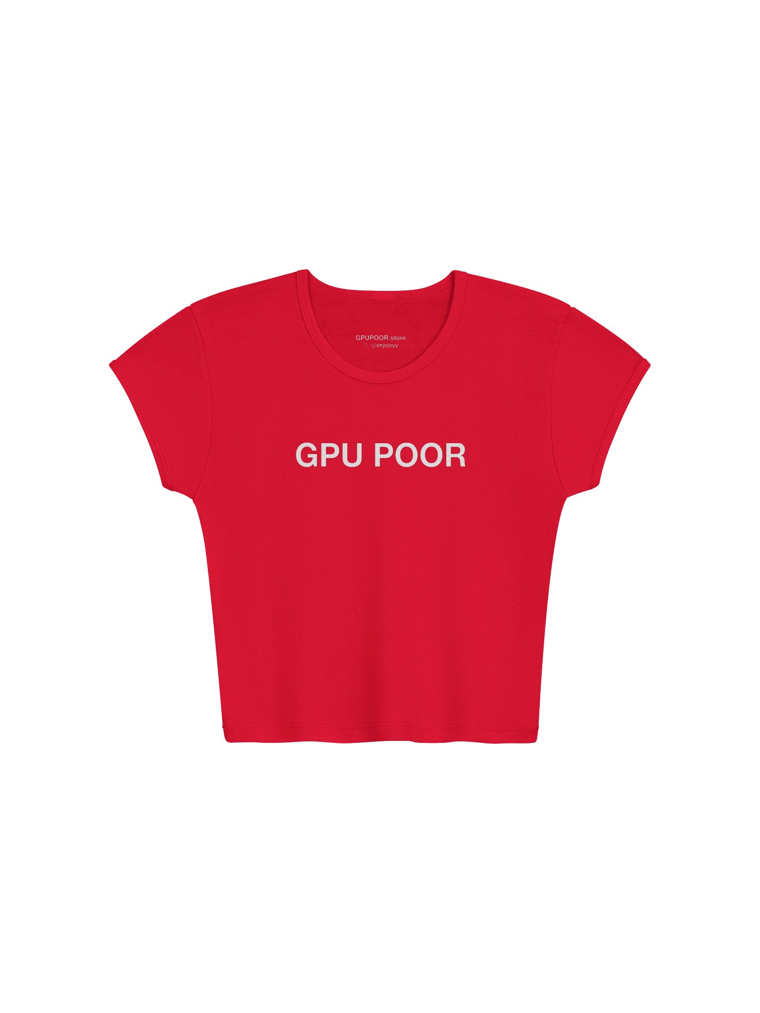 GPU POOR crop top product image (1)