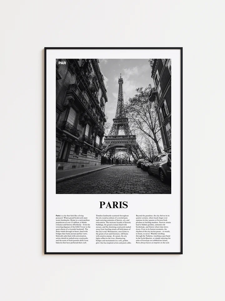 Paris 03 Newspaper Poster | Framed product image (1)