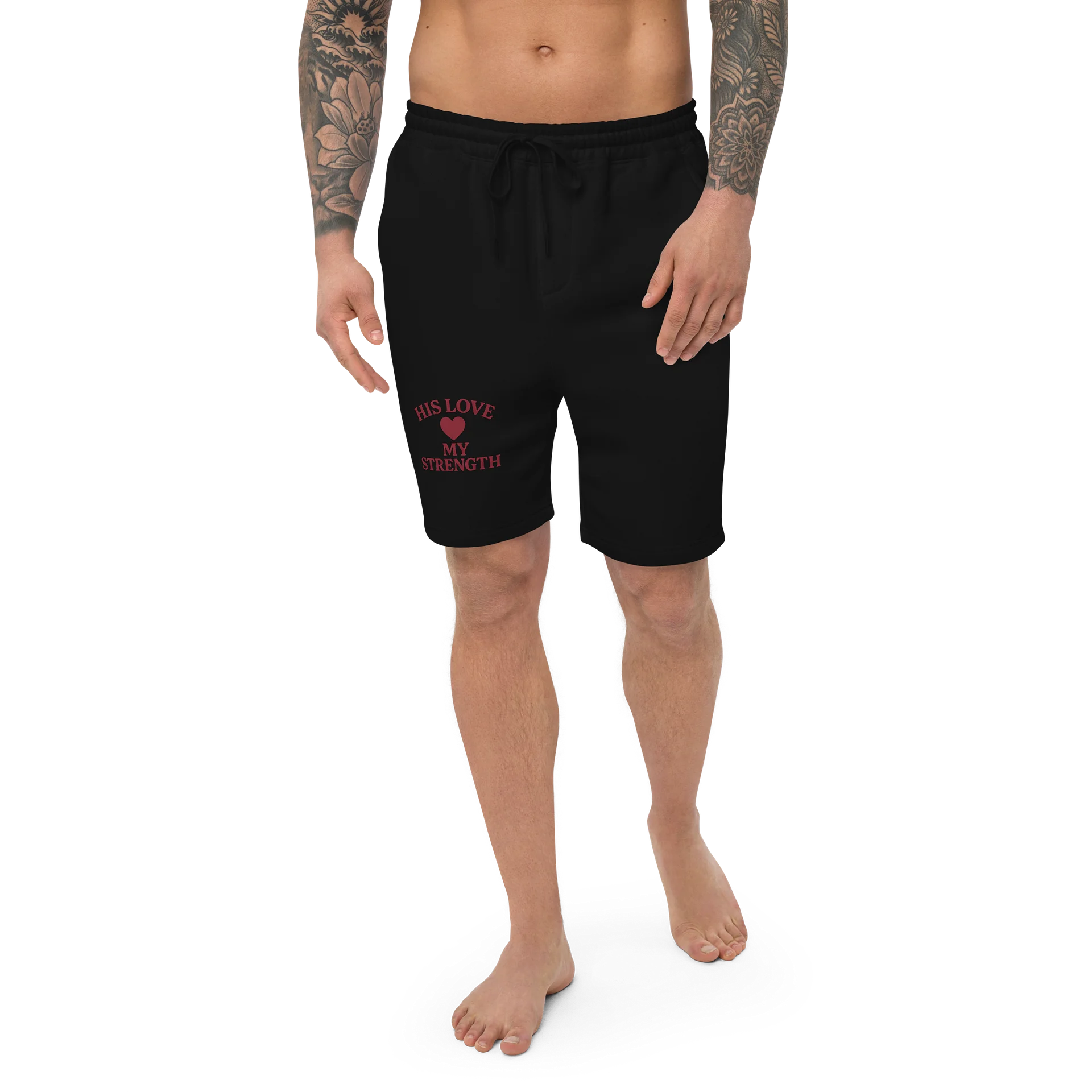 His Love, My Strength Fleece Shorts product image (3)
