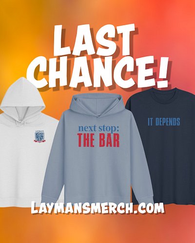 Last call. The fall drop closes Sunday. 🍂

Hoodies, long sleeves, beanies - Next Stop: THE BAR, Allegedly, It Depends, But Fi...