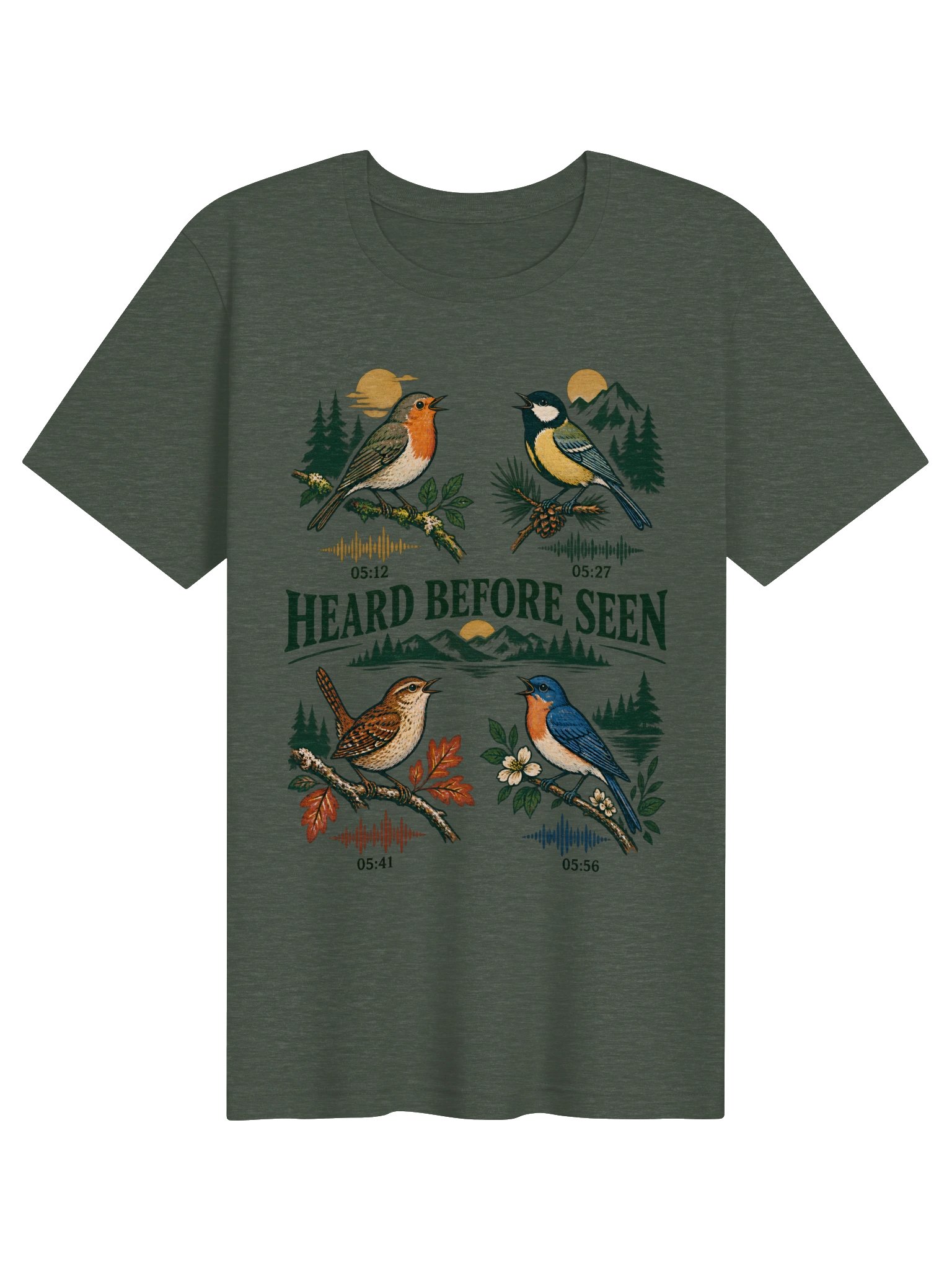 Dawn Chorus Roll Call — Birding par chants / backyard birds Graphic T-Shirt product image (1)