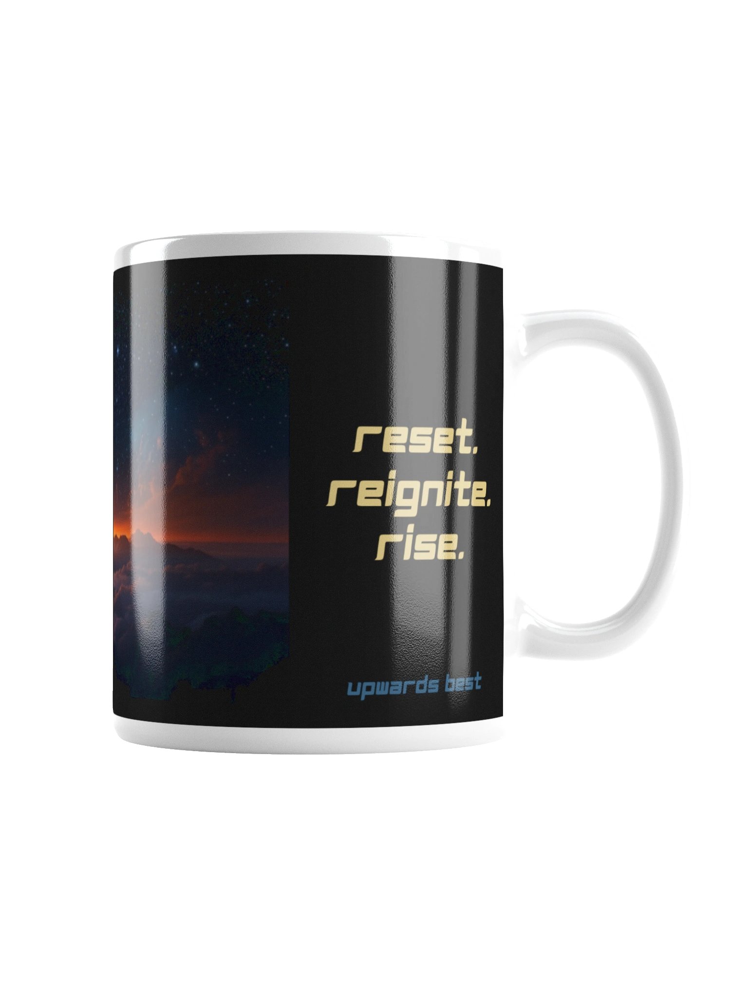 Reset. Reignite. Rise. Momentum Mug – Phoenix Cosmic product image (7)