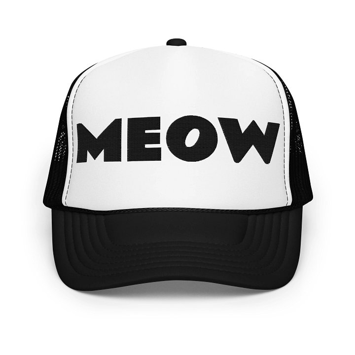Embroidered MEOW Hat - Black Thread Collection product image (7)
