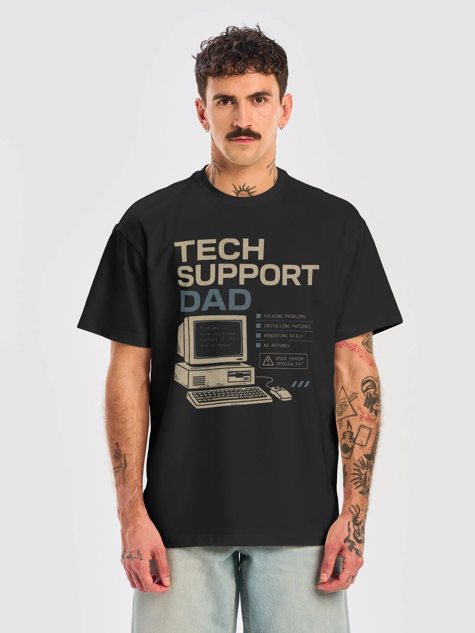 Father's Day 2026 Gift | Tech Support Dad Funny Retro T-Shirt product image (1)