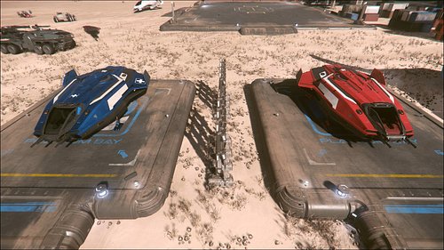 Which color?
💙
❤️

#starcitizen #pisces #c8r #c8x #anvilaerospace #ships #landingpad #desert #videogame #ingamescreenshot