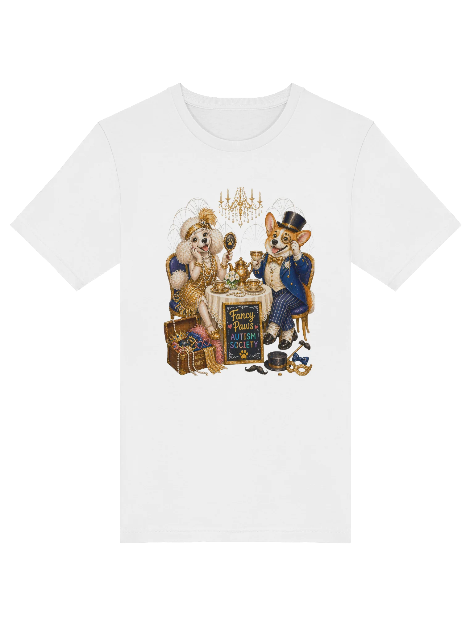 Fancy Paws Autism Society Tee – Blue & Gold Edition product image (5)