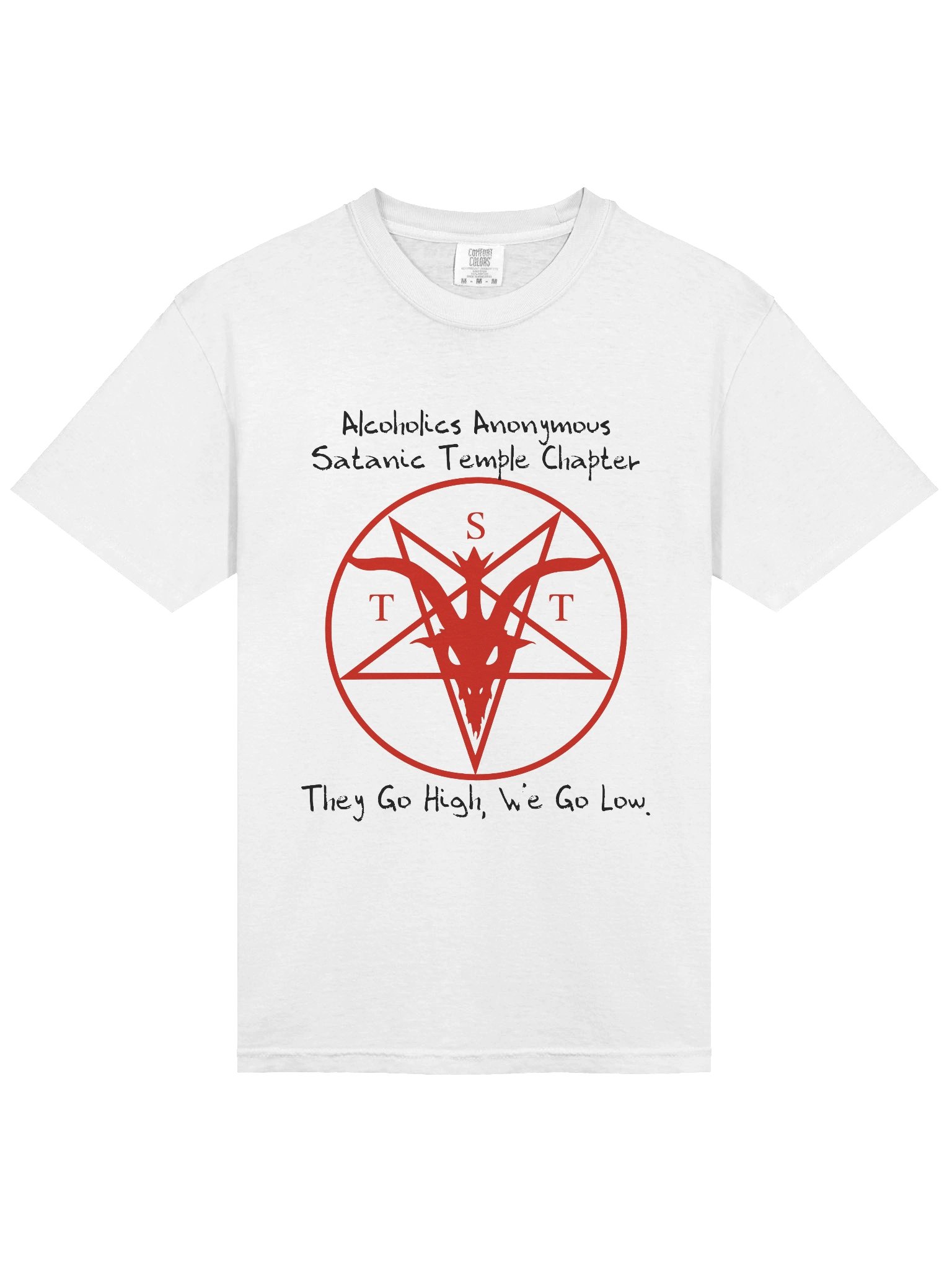 Alcoholics Anonymous Satanic Temple Chapter We Go Low T-Shirt product image (3)
