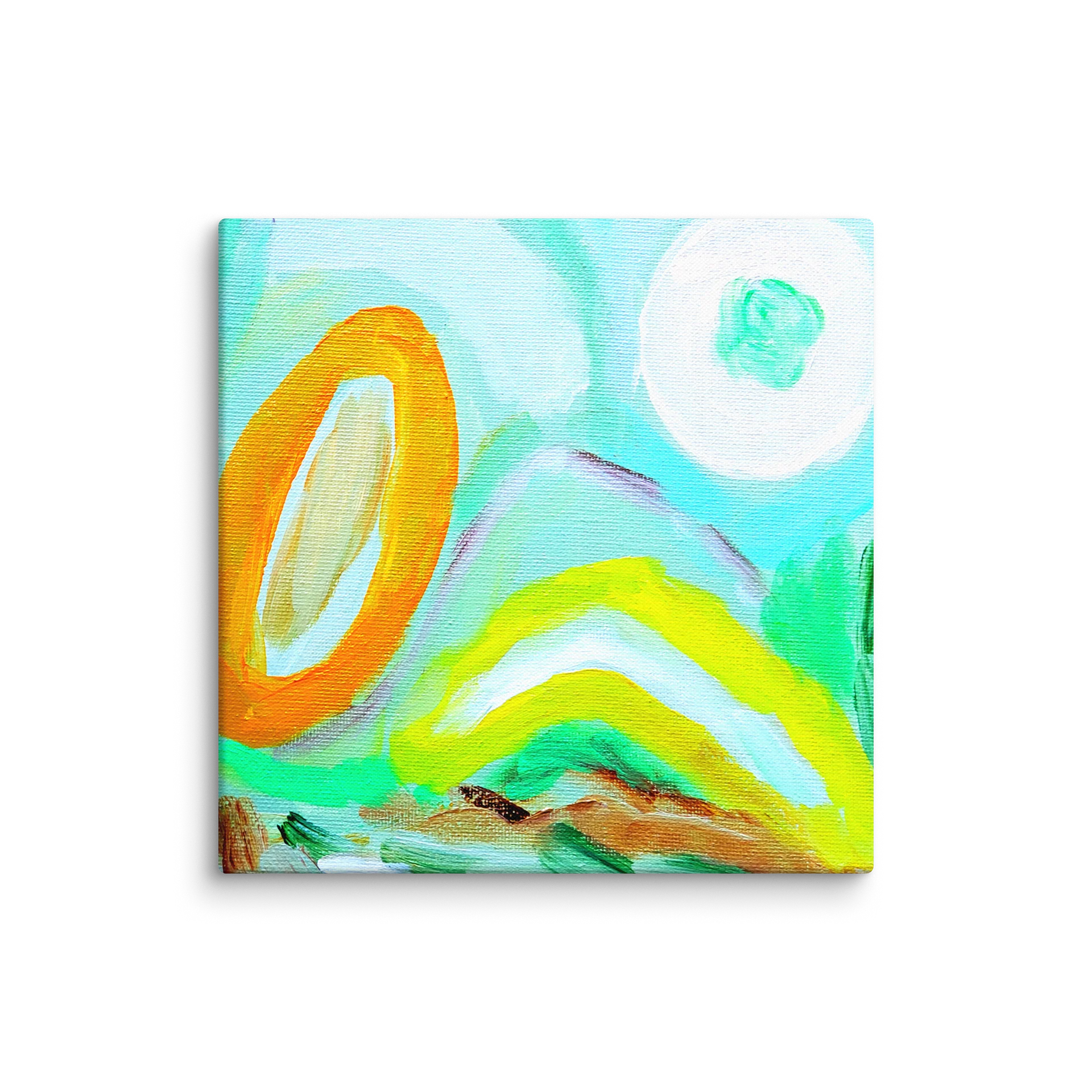Sunrise and Sunset Abstract Nature Painting Canvas Art Print Wall Décor product image (1)
