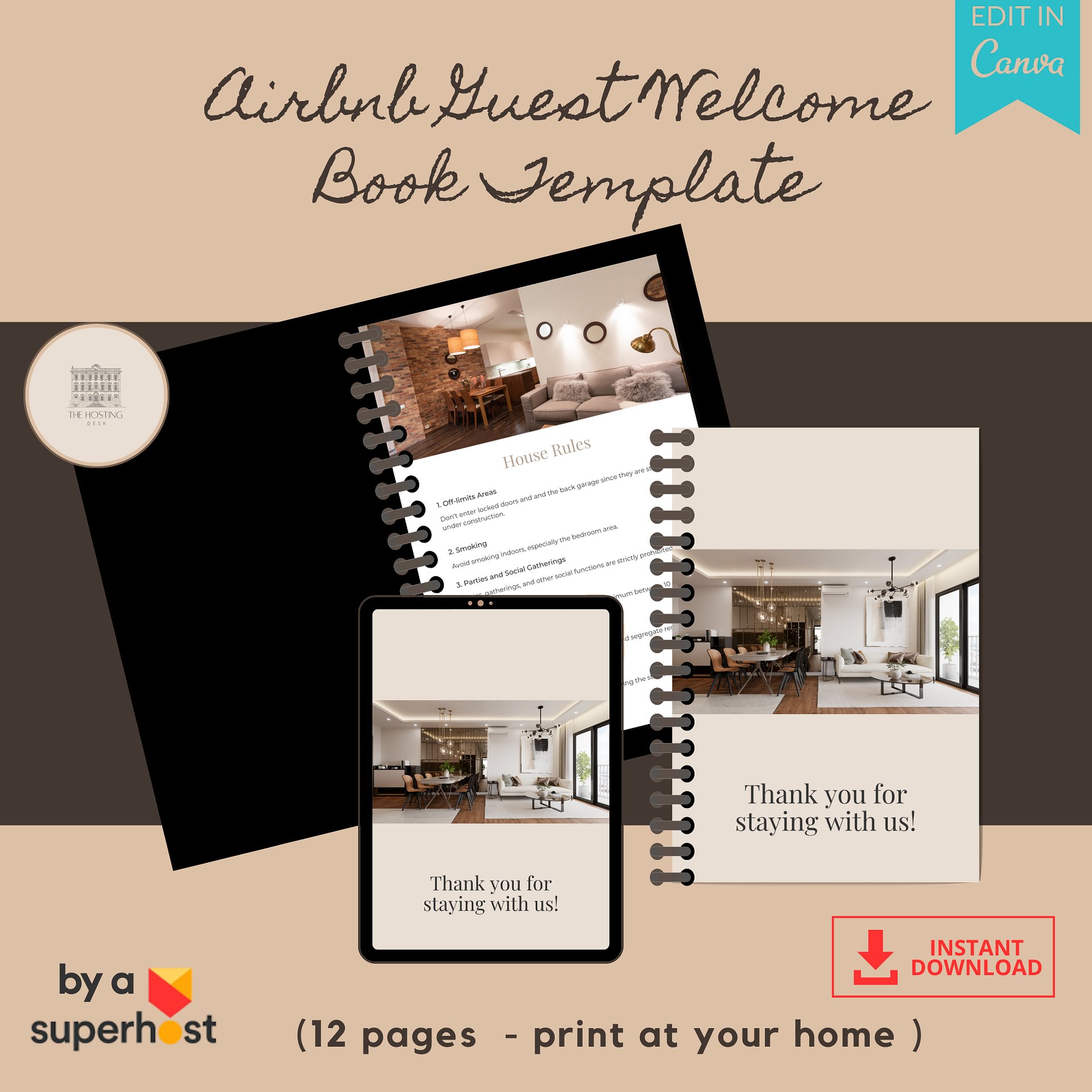 Airbnb Welcome Book Template product image (6)