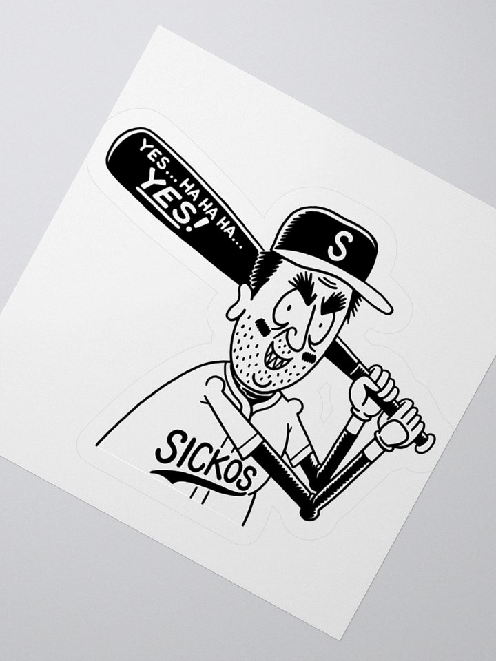 Sickos Baseball Character Sticker (3 Sizes) product image (2)