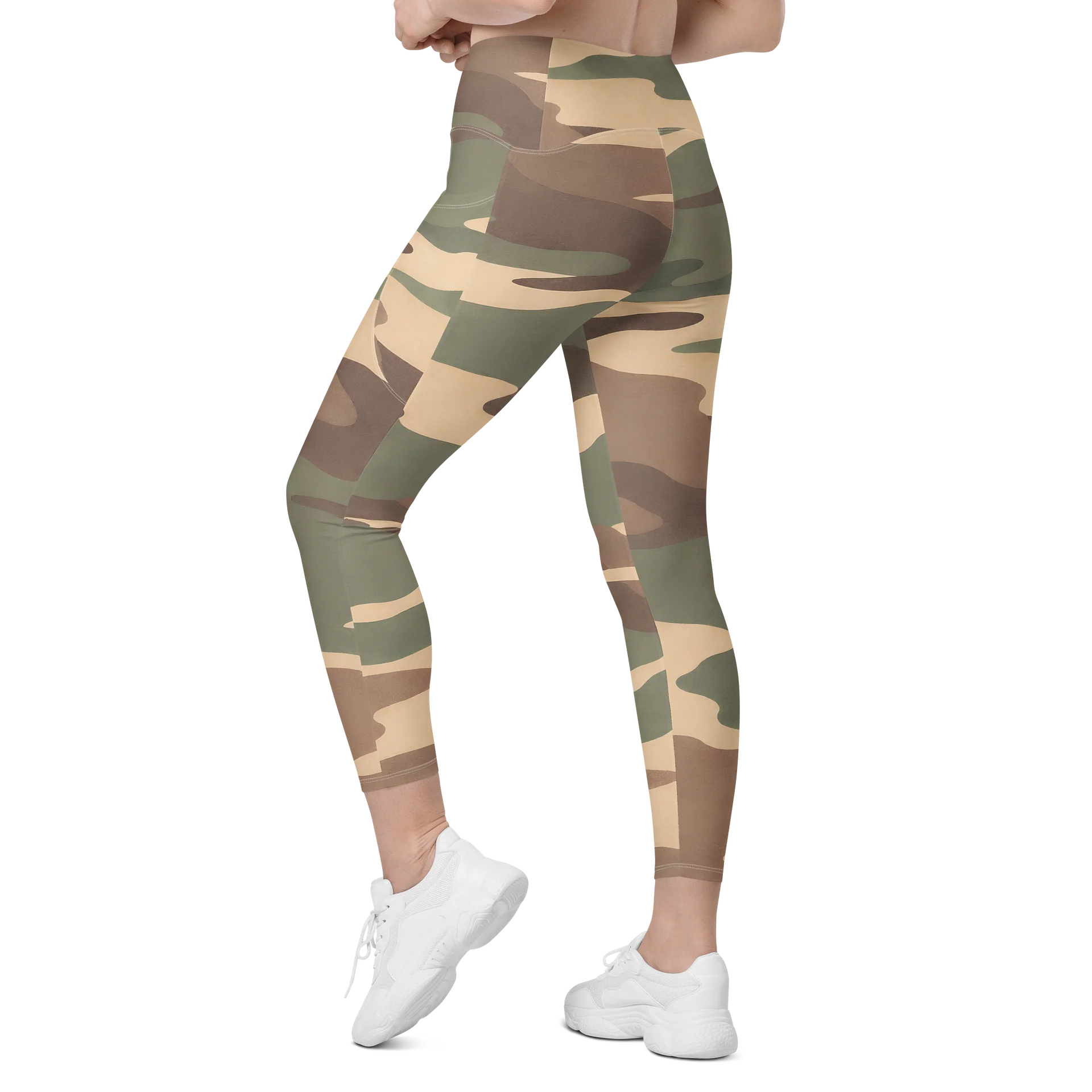 Untamed Terrain — Women’s Crossover Yoga Leggings with Pockets product image (7)