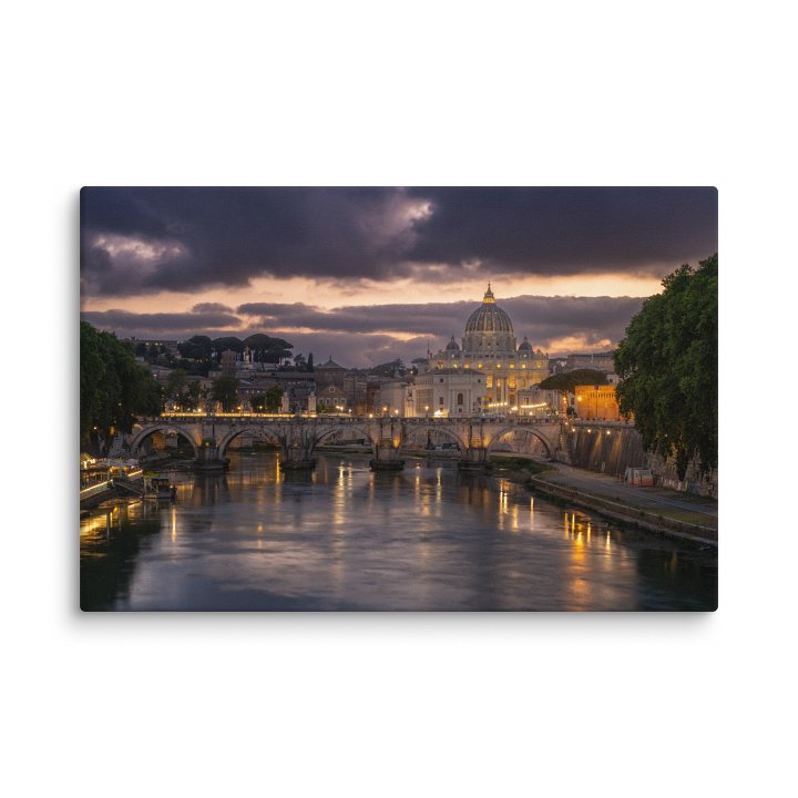 Bridge to the Basilica, Rome, Italy Canvas Print product image (1)