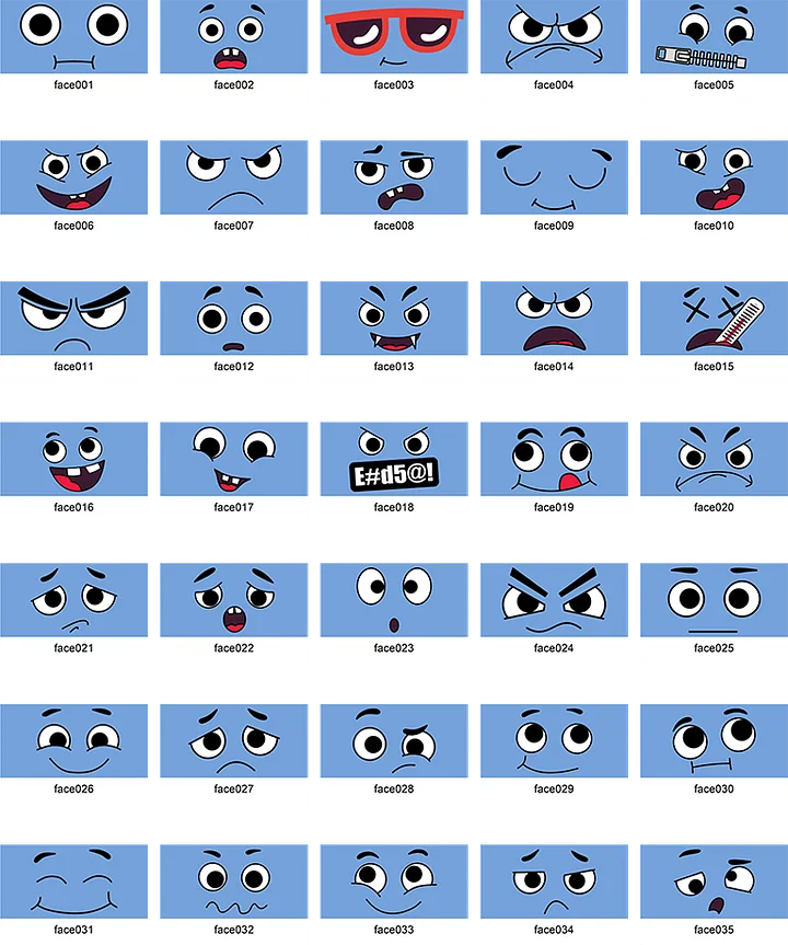 Individual Blue Faces product image (1)
