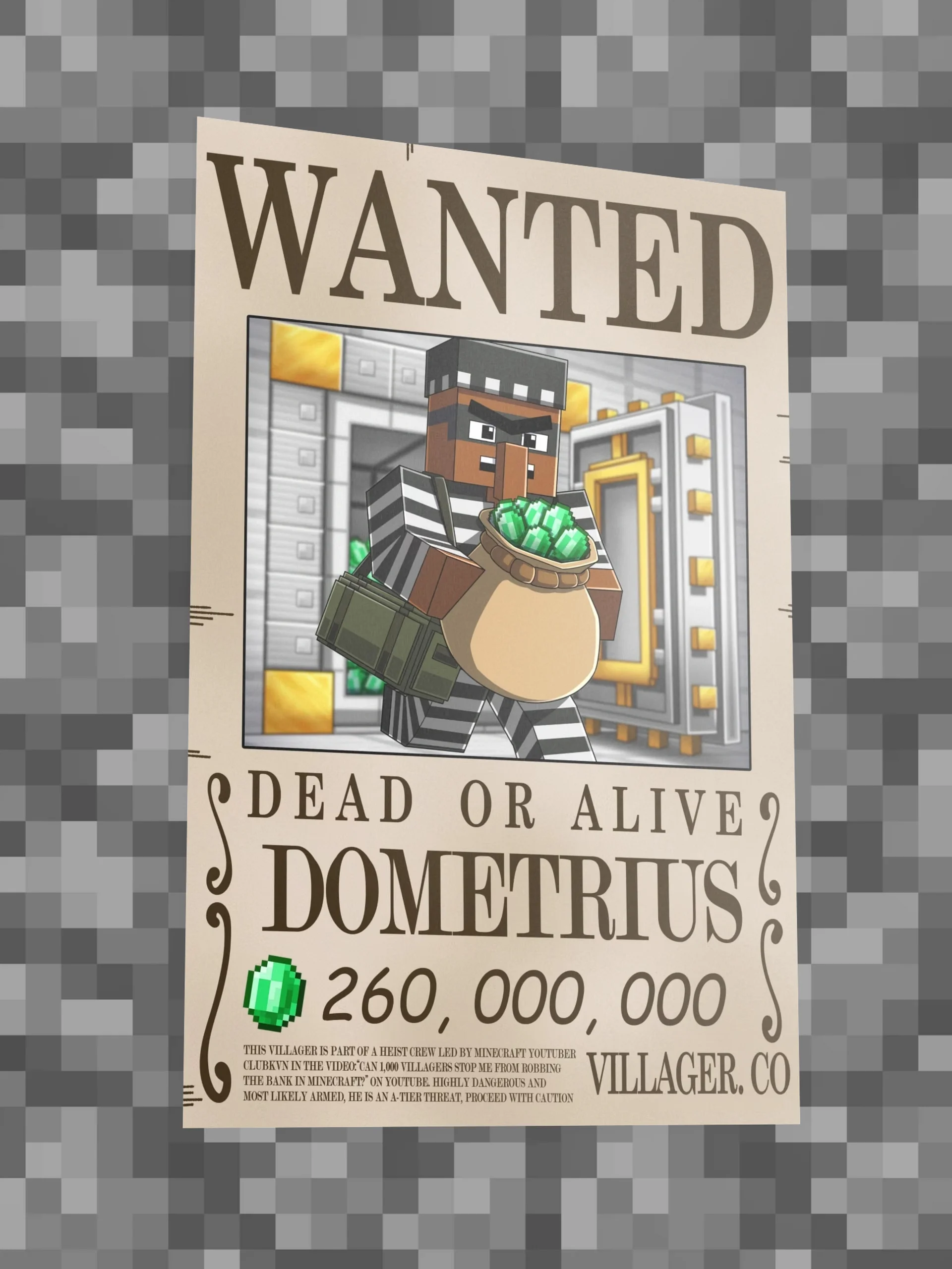 Dometrius Wanted Poster product image (2)