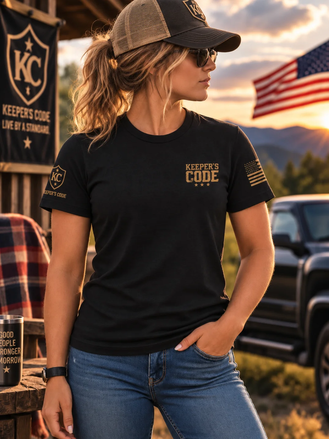 Women’s American Eagle Patriotic Graphic T-Shirt product image (2)