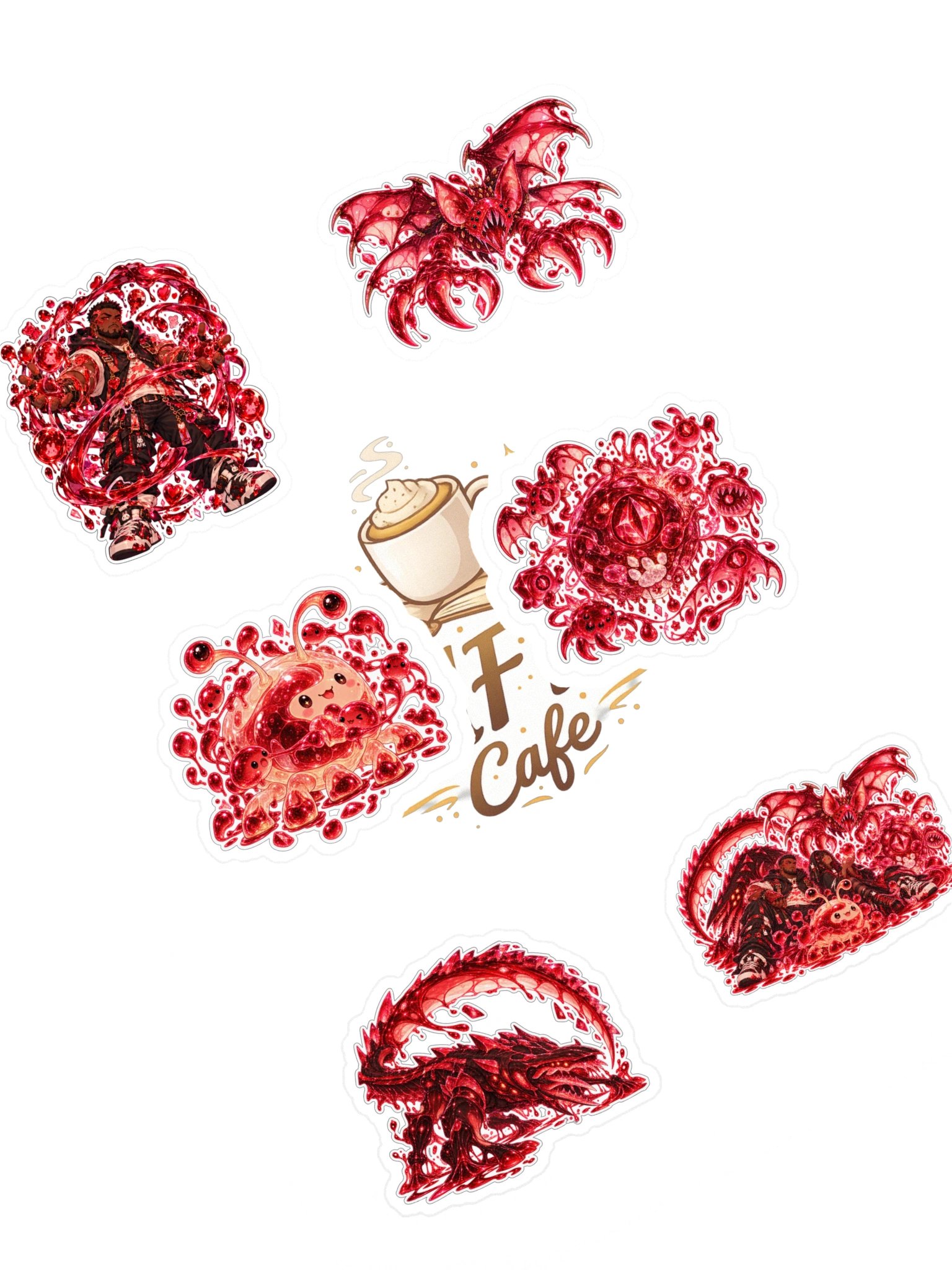 Gummy Grindlings: Bloodshapers — 6 Sticker Pack product image (1)