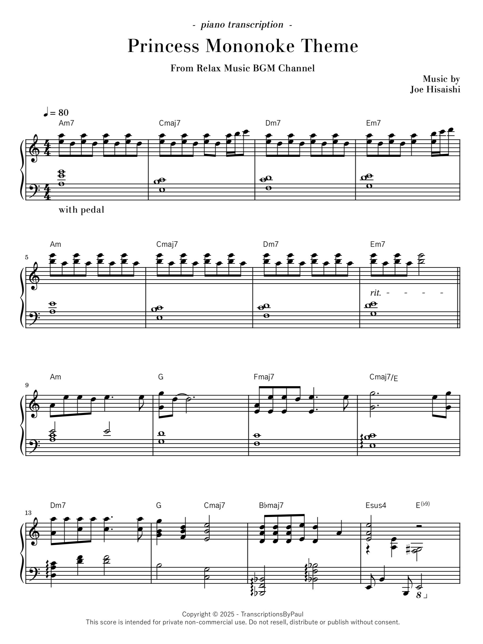 Princess Mononoke Theme - Relax Music BGM Channel product image (1)