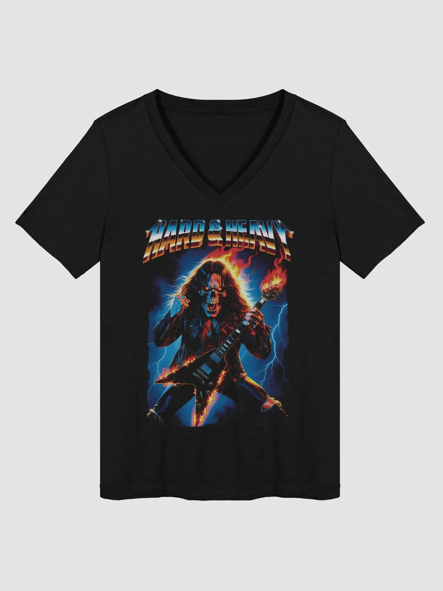 Skully Women's V-Neck Tee product image (3)