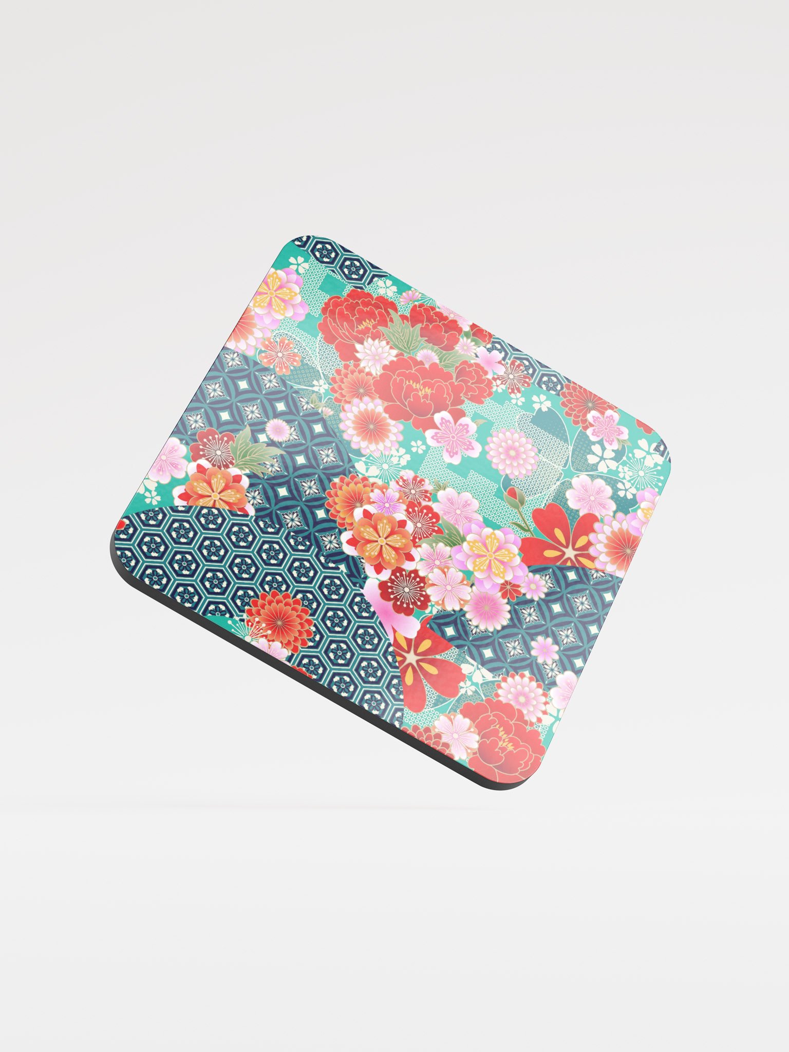 Japanese Garden Floral Coaster – Gloss Finish product image (3)