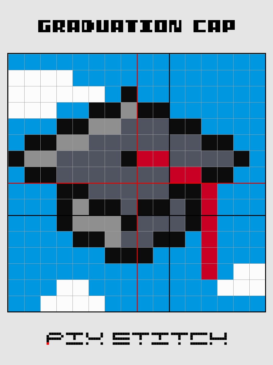 Graduation Cap Pixel Art product image (2)