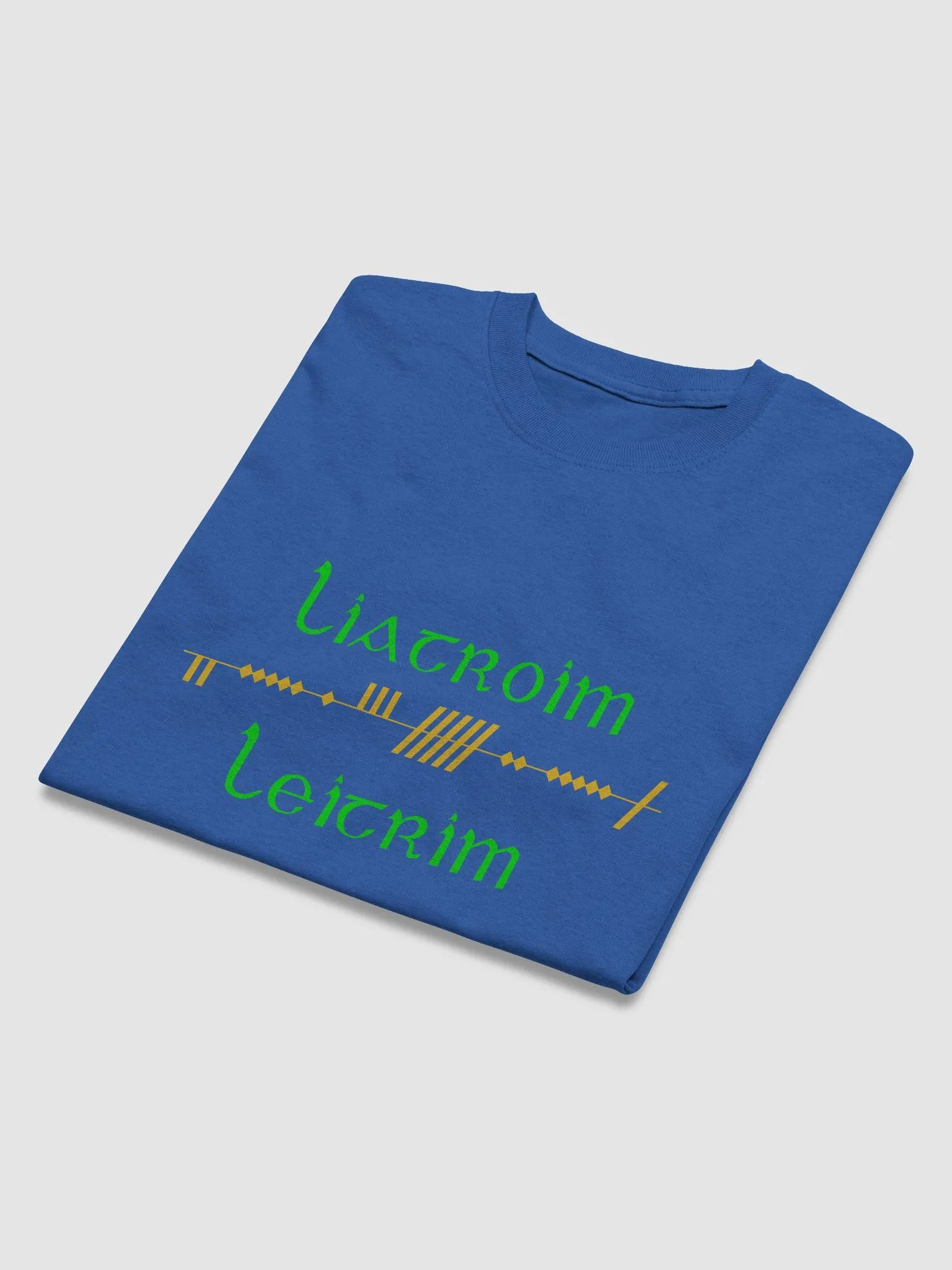 Leitrim/Liatroim Scholastic style Ogham printed T-shirt product image (4)
