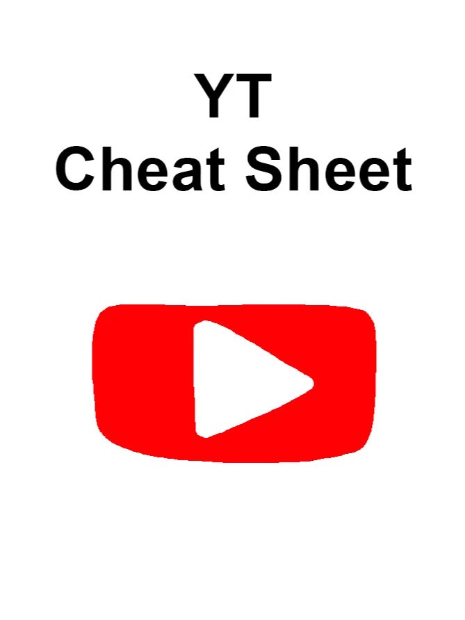 YouTube Cheat Sheet product image (1)