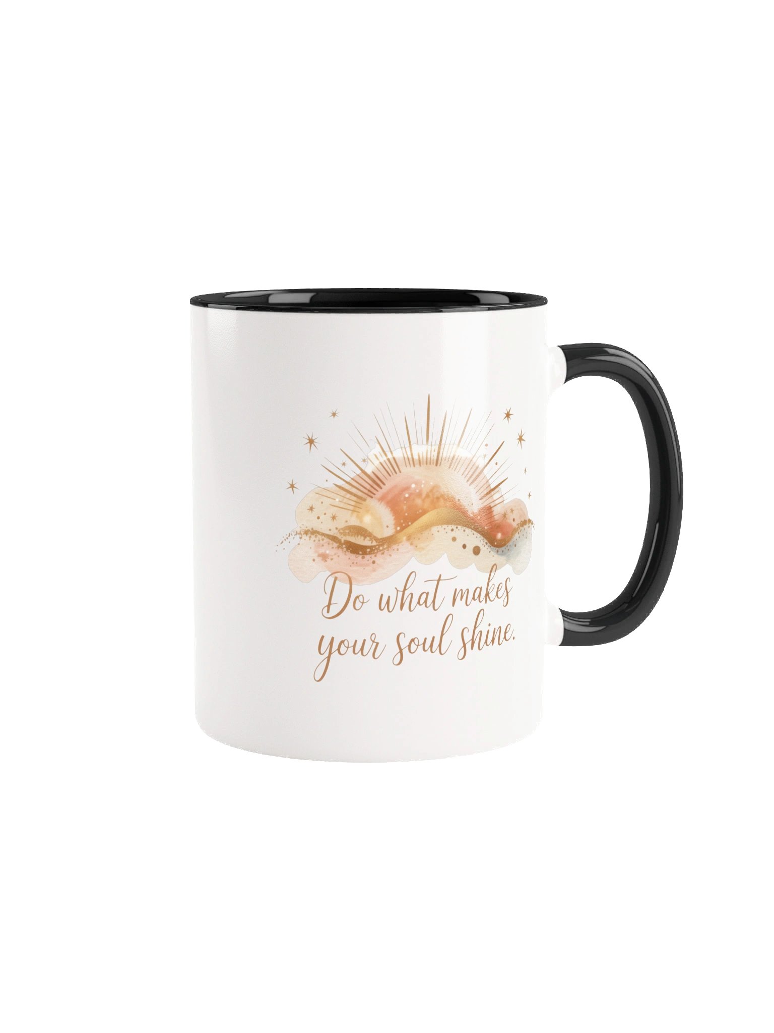 Do What Makes Your Soul Shine Inspirational Coffee Mug - with Color Inside product image (1)