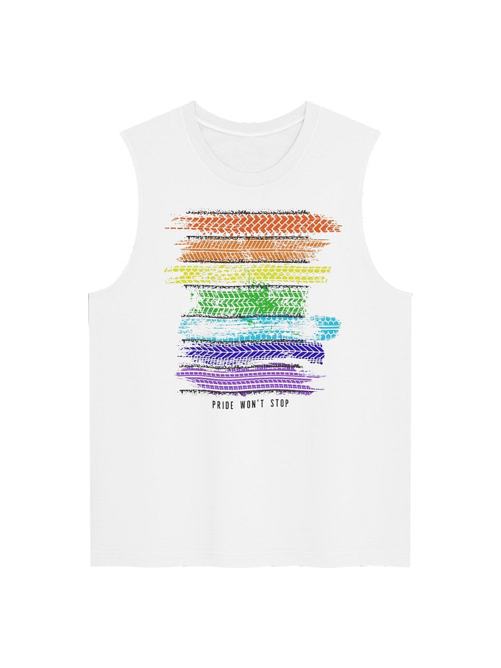 PRIDE WON'T STOP White Muscle Tank product image (1)