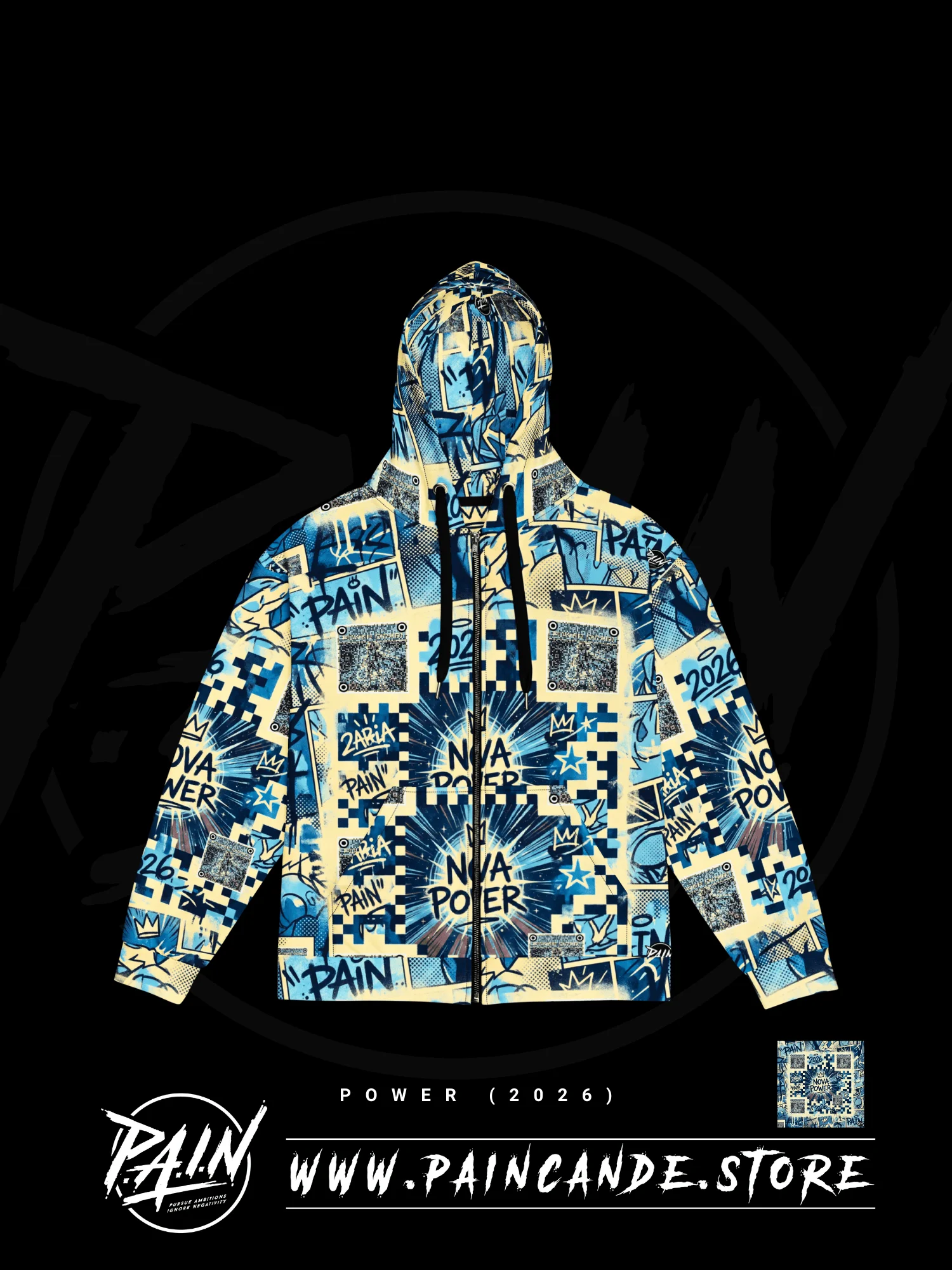 Power (2026): Eco-Friendly Urban Jungle Zip Hoodie product image (1)