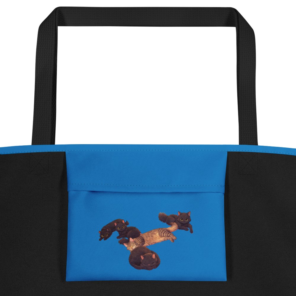 Cat brigade winter Large Tote Bag product image (2)