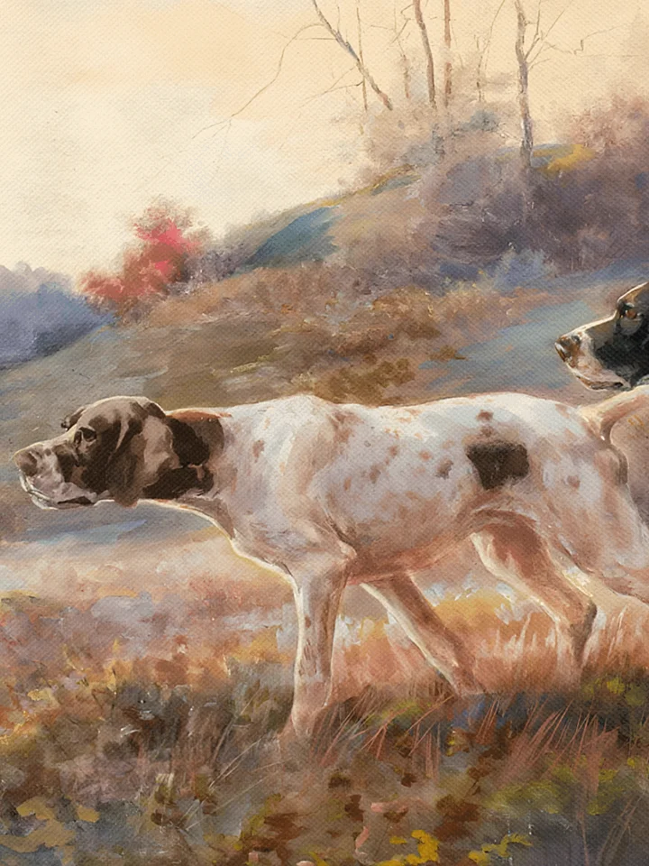 Antique Pointer Hunting Dog Portrait Canvas Print product image (12)
