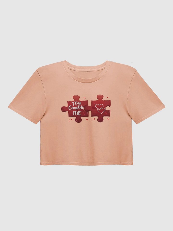 You Complete Me - Romantic Couples Puzzle Piece Design for Valentine's Day & AnniversaryWomen's Crop Top product image (8)