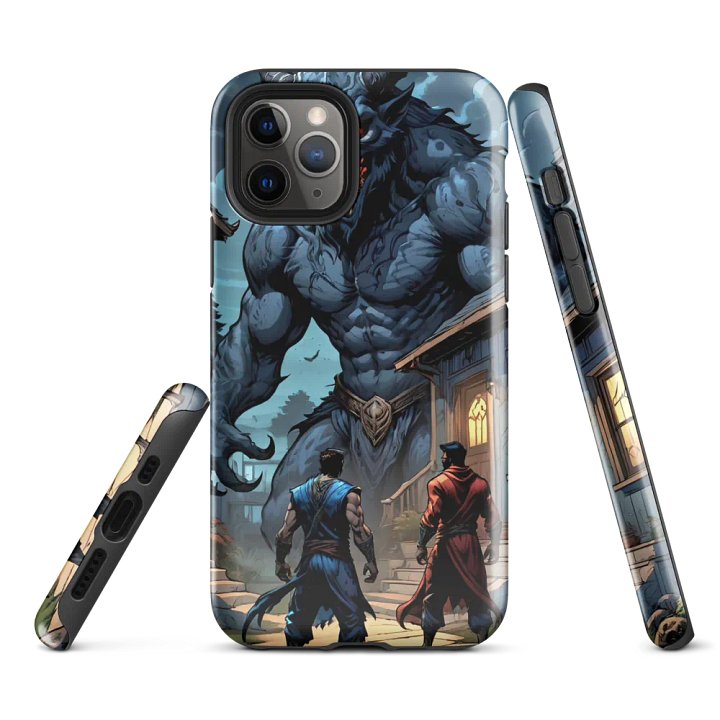 Epic Werewolf Showdown iPhone Tough Case – Dark Fantasy Warrior Design product image (2)
