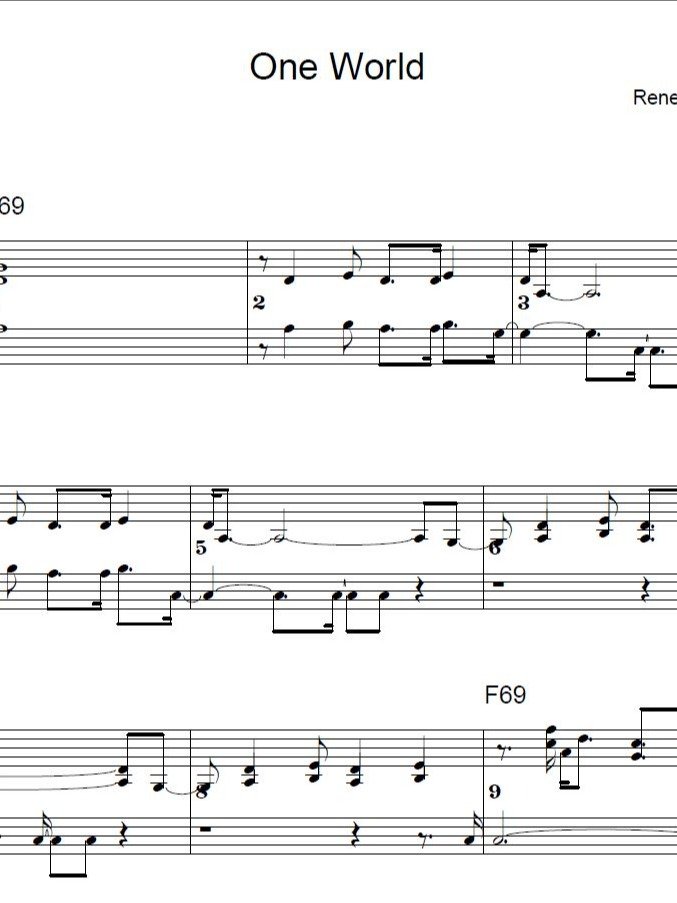 One World - ModJazz - Piano sheet music product image (1)