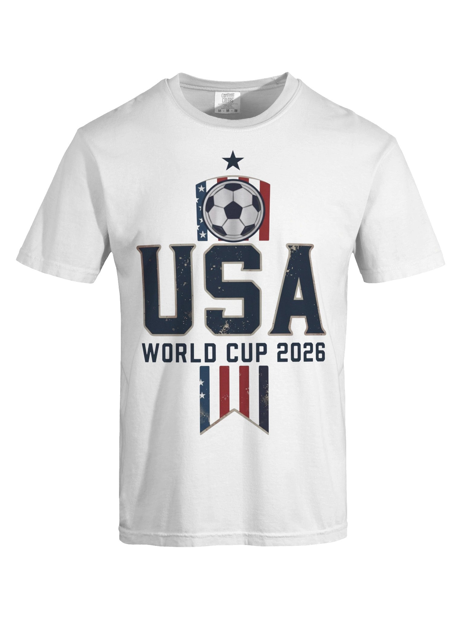 USA World Cup 2026 Vintage Patriotic Soccer Tee product image (5)