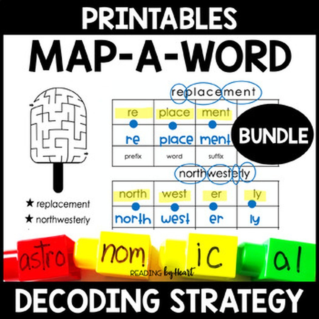 How to Read Gigantic Words: Practice - Map it (Grades 4-8) product image (1)