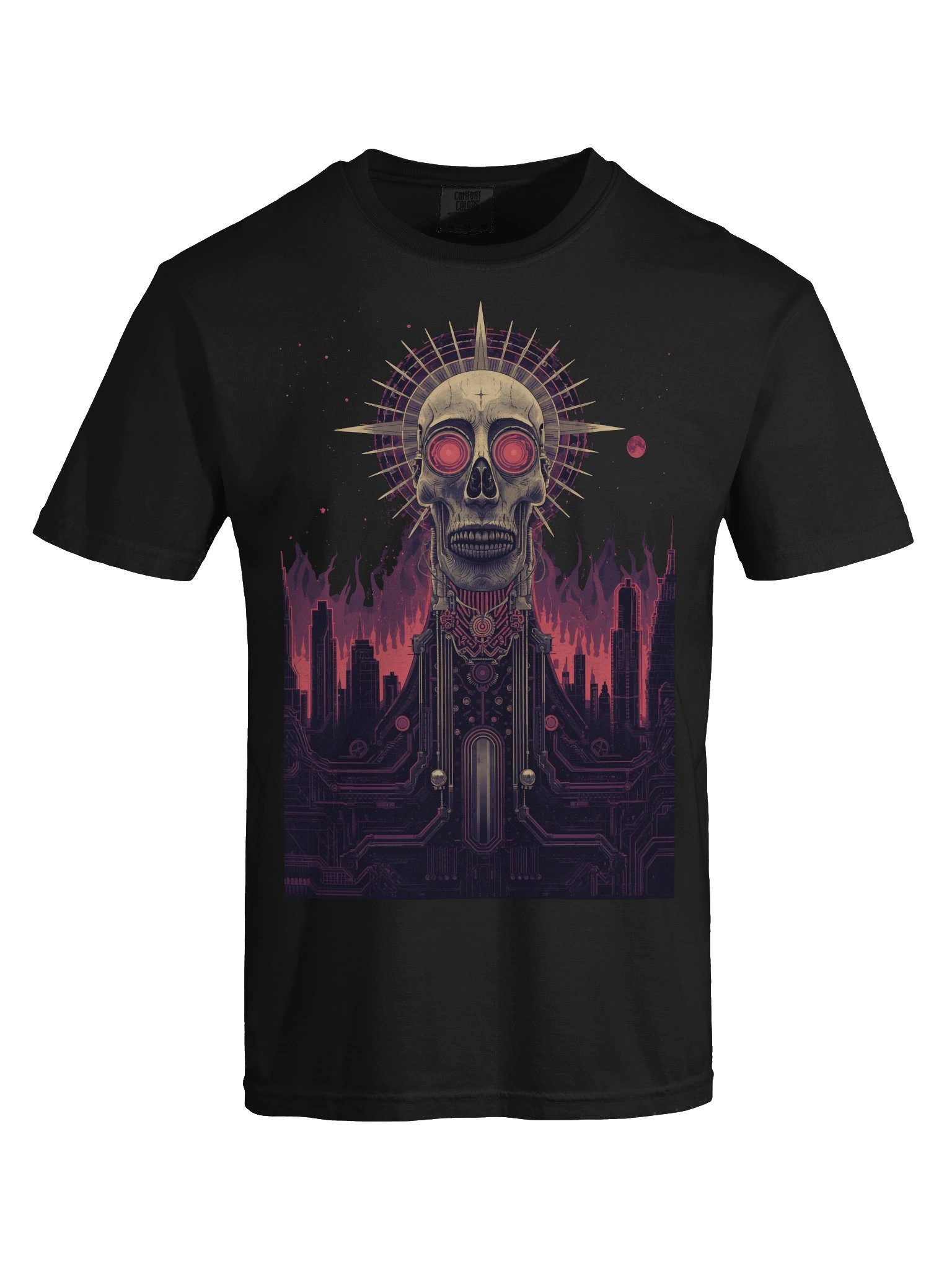 Dystopian Skull Nebula Heavyweight T-Shirt product image (2)