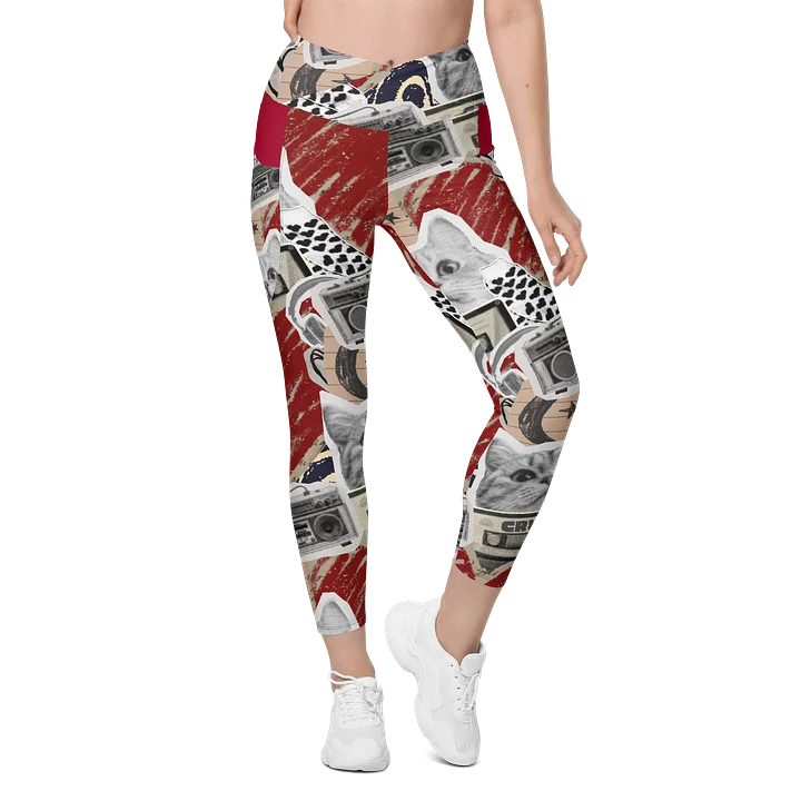 Favorite Things Nostalgic Collage Yoga Pants with Cat product image (1)