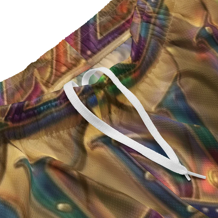 XZAQLI Men's Liquid Gold Monogram Mesh Shorts product image (2)