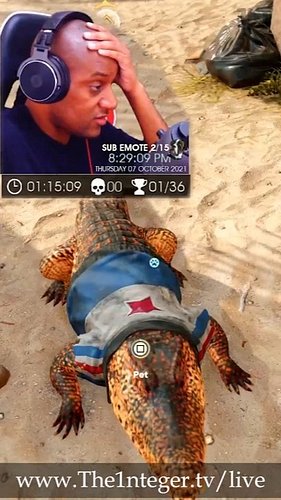 Y'all want to pet my crocodile? 😏

#the1nteger #gamingcommunity #gaming #farcry6 #petlovers
